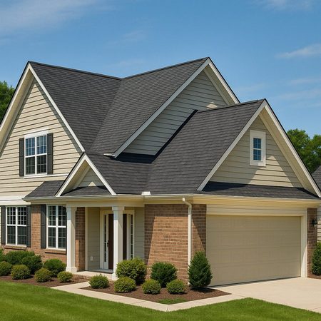 AI Image of a house with a clean roof