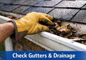 AI Image of a hand cleaning gutters